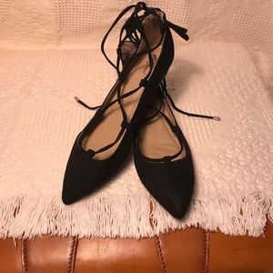 SOLD Curfew Black Suede Flats